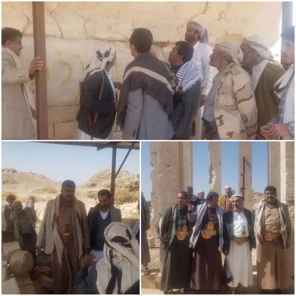 زار رئيس الهيئة العامة للآثار والمخطوطات والمتاحف ومحافظ مأرب موقع معبد أوعال صرواح التاريخي 